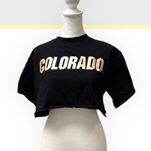 University of Colorado Boulder Cropped T-Shirt  - Hype and Vice